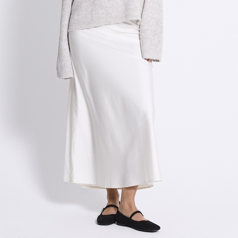 Satin skirt "Corinne" Ivory